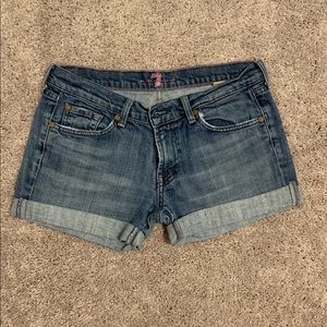 7 For All Mankind denim shorts with cuff, size: 30